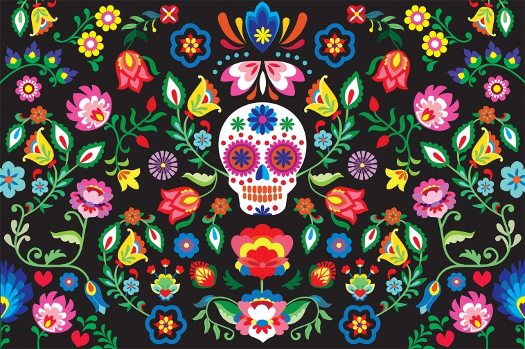 Fabulous Day of the Dead wallpaper - Pitter Pattern