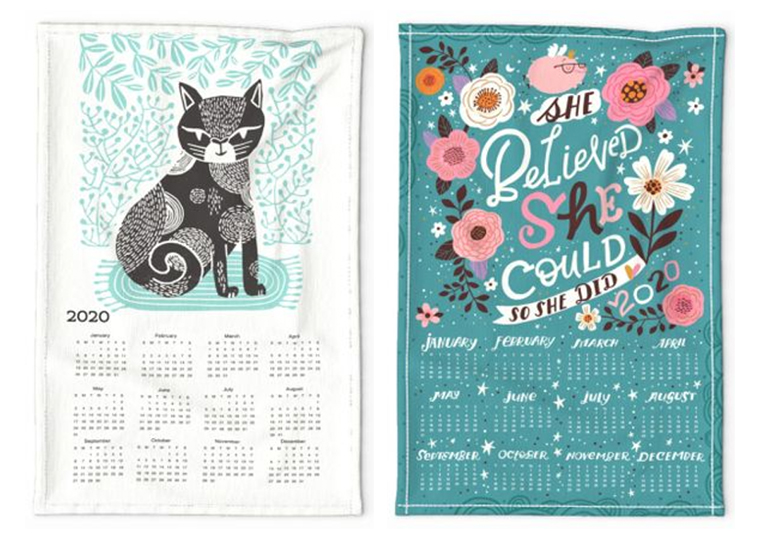 20 beautiful calendar tea towels for 2020 [2] | Pitter Pattern