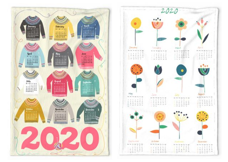 20 beautiful calendar tea towels for 2020 [3] | Pitter Pattern