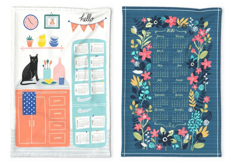 20 beautiful calendar tea towels for 2020 [4] | Pitter Pattern