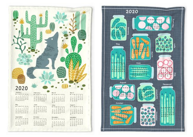 20 beautiful calendar tea towels for 2020 [7] | Pitter Pattern