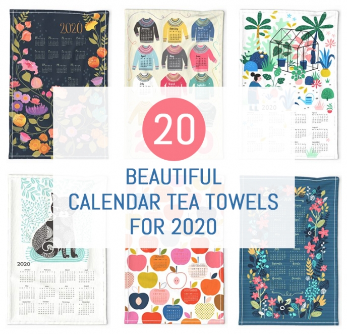 20 beautiful calendar tea towels for 2020 Pitter Pattern