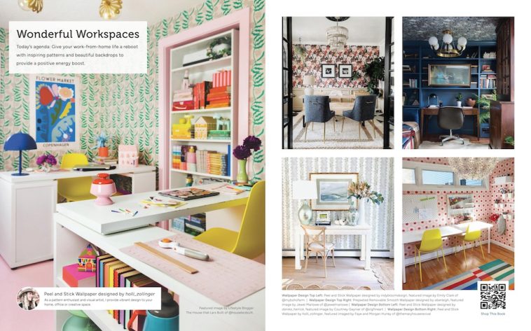 Spoonflower Summer Lookbook - Workspace wallpaper